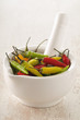 pimentos in a mortar