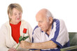 handicap senior giving wife a rose handicap senior giving wife a rose