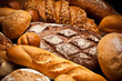 assortment of baked bread