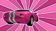 Comic Sports Car Pink Loop Comic Sports Car Pink Loop