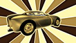 Comic Sports Car Gold Loop Comic Sports Car Gold Loop