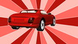 Comic Sports Car Red Loop Comic Sports Car Red Loop