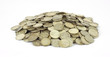 Pile of old silver dimes