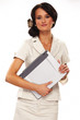 nice business woman on white background