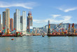 China, Hong Kong waterfront buildings
