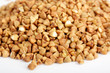 Buckwheat seeds closeup isolated on white