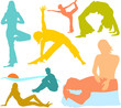 Set of a various people silhouettes B