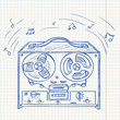 Retro Musical player (tape recorder)