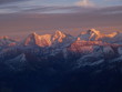 Alpenglühen mit Eiger, Mönch und Jungfrau