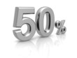 50 percents discount symbol