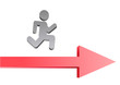 Stick Figures and arrow