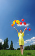 Releasing balloons Releasing balloons