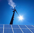 Windenergie - Alternative Strom Energie durch Windrad