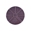 round rusty metallic hatch isolated, travel direction concept
