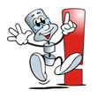 Illustration: Metall-Figur Ausrufezeichen 2 Metall-Figur Ausrufezeichen 2