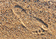 footprint on sand footprint on sand