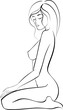 woman body sketch sit