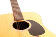 a 12 string acoustic guitar isolated on white