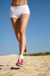 Running female feet female