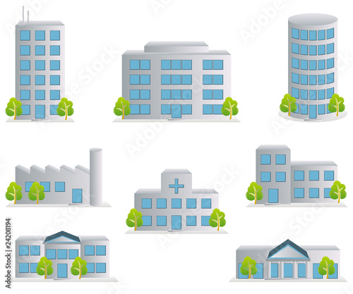 Vector: Building icon set Building icon set