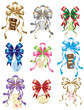 Vector: Bow with Gift Tag Set Bow with Gift Tag Set