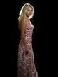 Hot blonde in ornamental dress