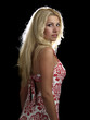 Hot blonde in ornamental dress