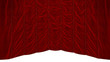 Red theater Curtain with beautiful textile pattern
