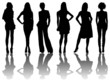 6 silhouettes of women /1