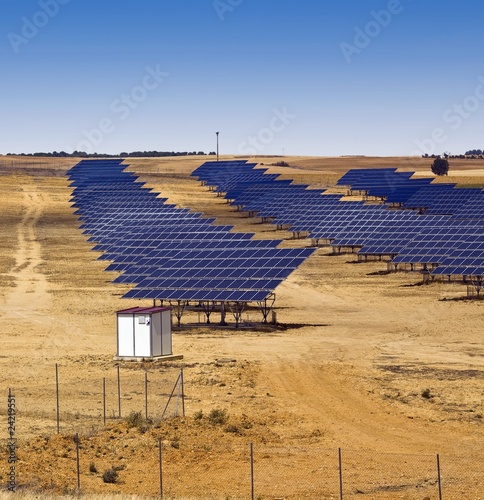 Photo: Solar panel field in Asturias, Spain Solar panel field in Asturias, Spain