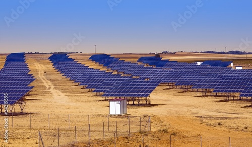Photo: Solar panel field in Asturias, Spain Solar panel field in Asturias, Spain