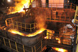 pouring molten steel