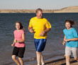 father running with girls father running with girls