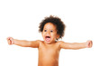 Expressive little child screaming