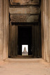 Angkor Wat, viewed through entrance door. Cambodia