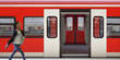 Regionalzug am bahnhof