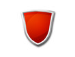 3D red shield 3D red shield