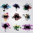 Set grunge design element. Colorful banner