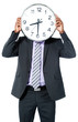 businessman homme d'affaire métis horloge