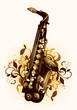 Abstract with saxophone
