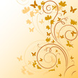 abstract background with autumn leaves and butterflies abstract background with autumn leaves and butterflies