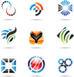 Various colorful abstract icons, Set 9