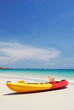 Kayak on the beach of samed island , thailand