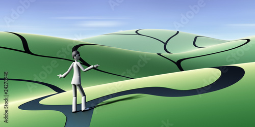 Illustration: Mr. Neo on the field of choice. Mr. Neo on the field of choice.