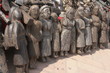 Rank of wooden figurines