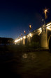 Arches du pont Wilson à Tours de nuit