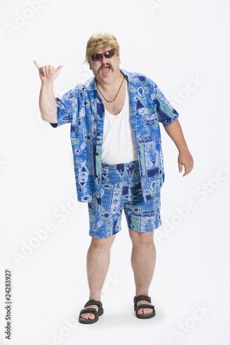Photo: Man Dressed In 1970's Clothes Man Dressed In 1970's Clothes