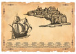 Retro paper with sea theme