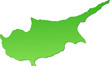 Carte de Chypre vert (détouré) Carte de Chypre vert (détouré)