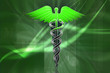 Medical caduceus sign in 3d Medical caduceus sign in 3d